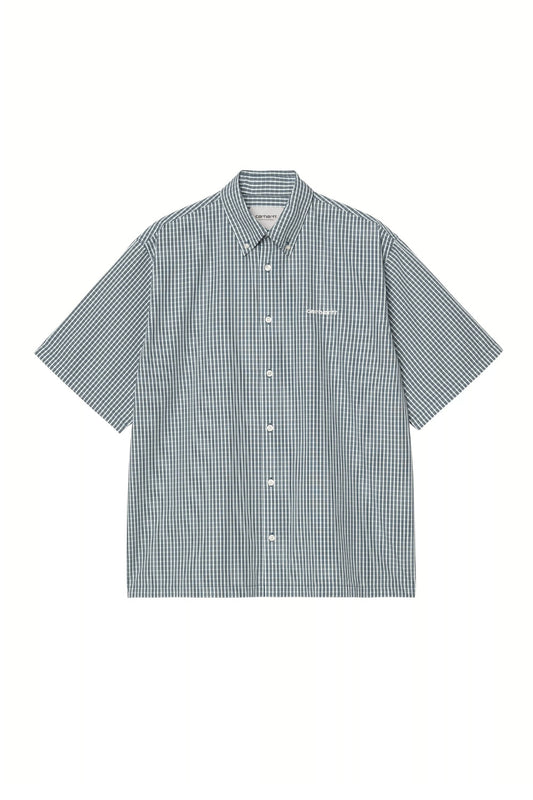 Carhartt WIP S/S Groff Shirt Groff Check / Blue River - BONKERS