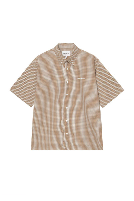 Carhartt WIP S/S Groff Shirt Groff Check / Hamilton Brown - BONKERS