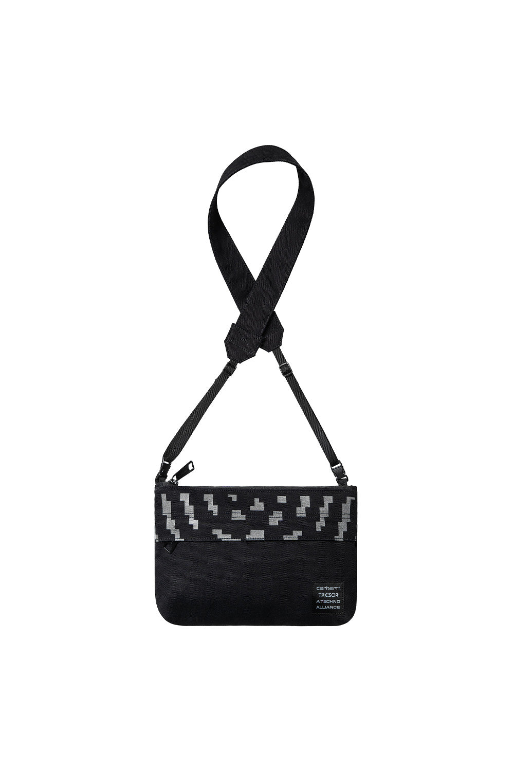 Carhartt WIP X Tresor Way Of The Light Strap Bag Black / Dark Grey Reflective - BONKERS