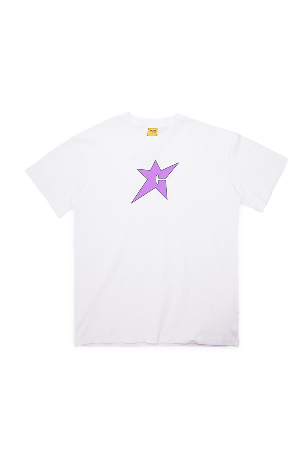 Carpet Company C-Star T-Shirt White (Purple Print) - BONKERS