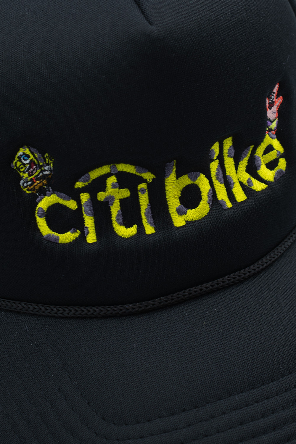 "Citibikeboys Bob Trucker Cap in Schwarz – trendige Cap mit verstellbarem Riemen und modernem Streetwear-Look"