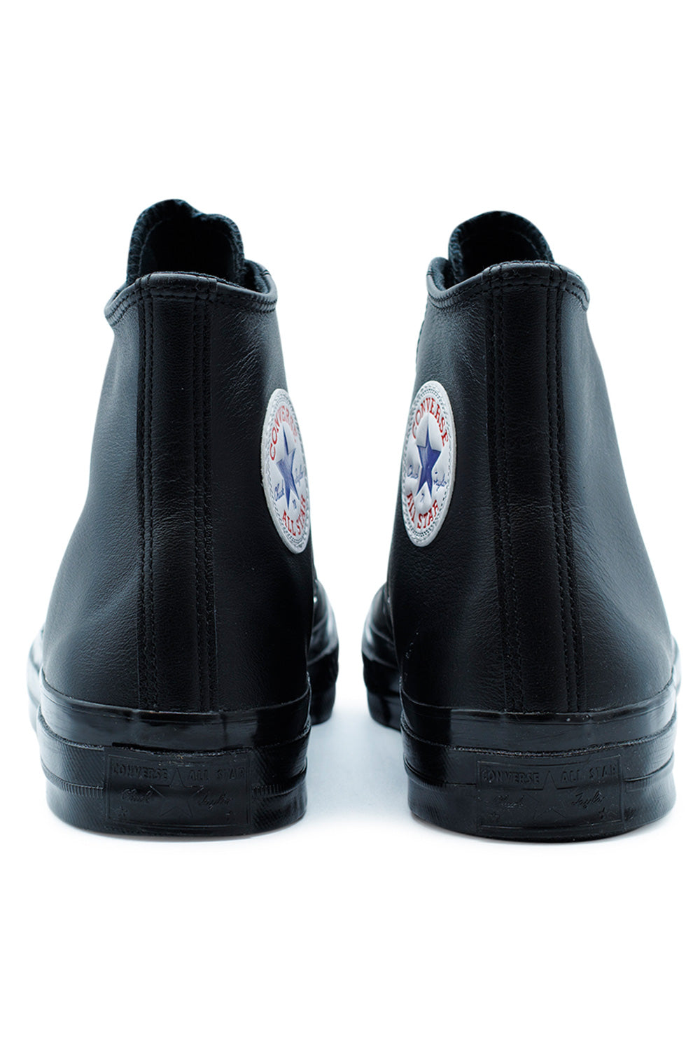 Converse Chuck 70 Hi Black Black White unisex leather sneakers, heritage high-top silhouette with modern comfort and OrthoLite insole.