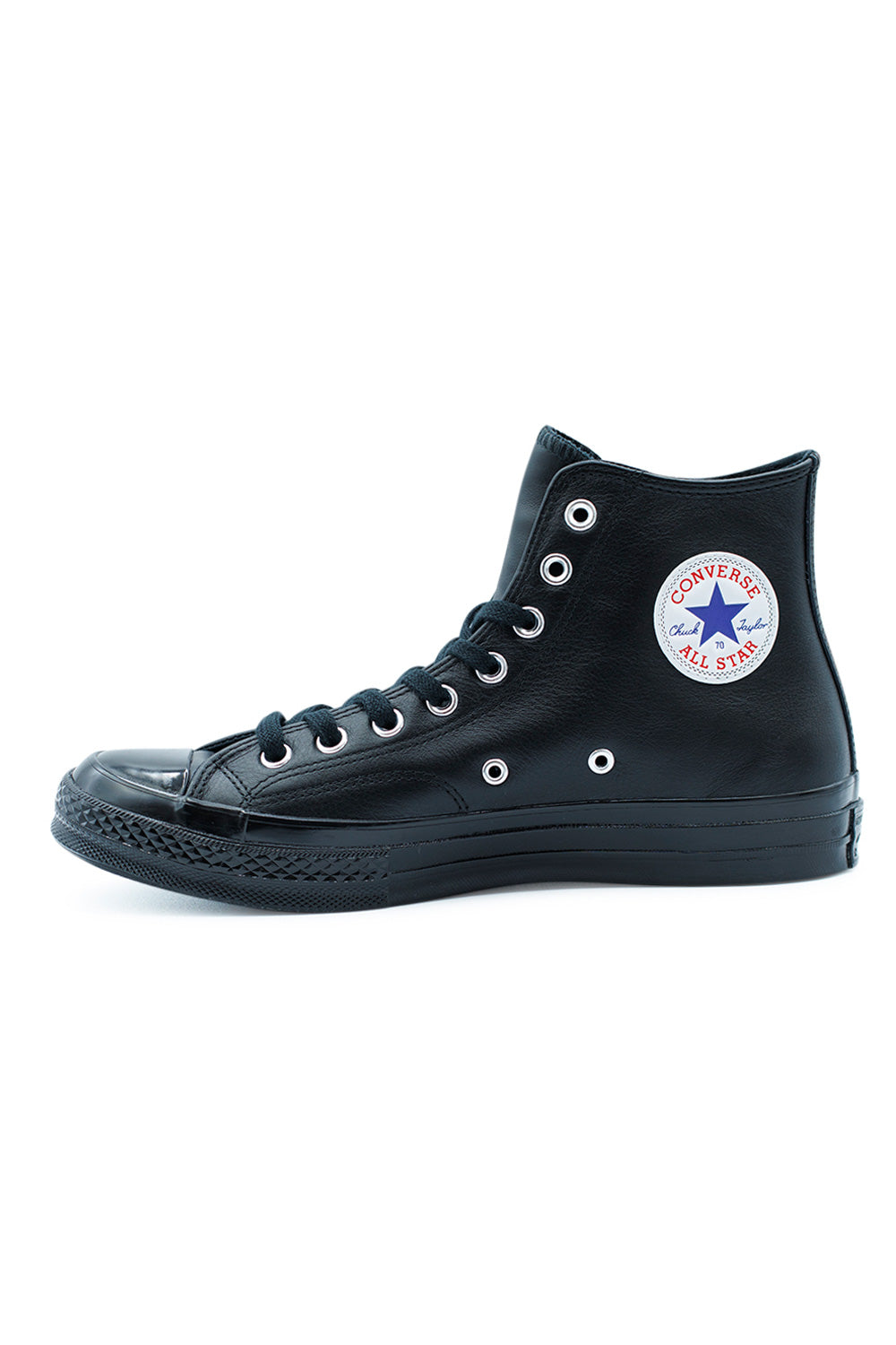 High-quality Converse Chuck 70 Hi Shoe Black Black White, timeless premium leather high-top blending vintage charm with everyday style.