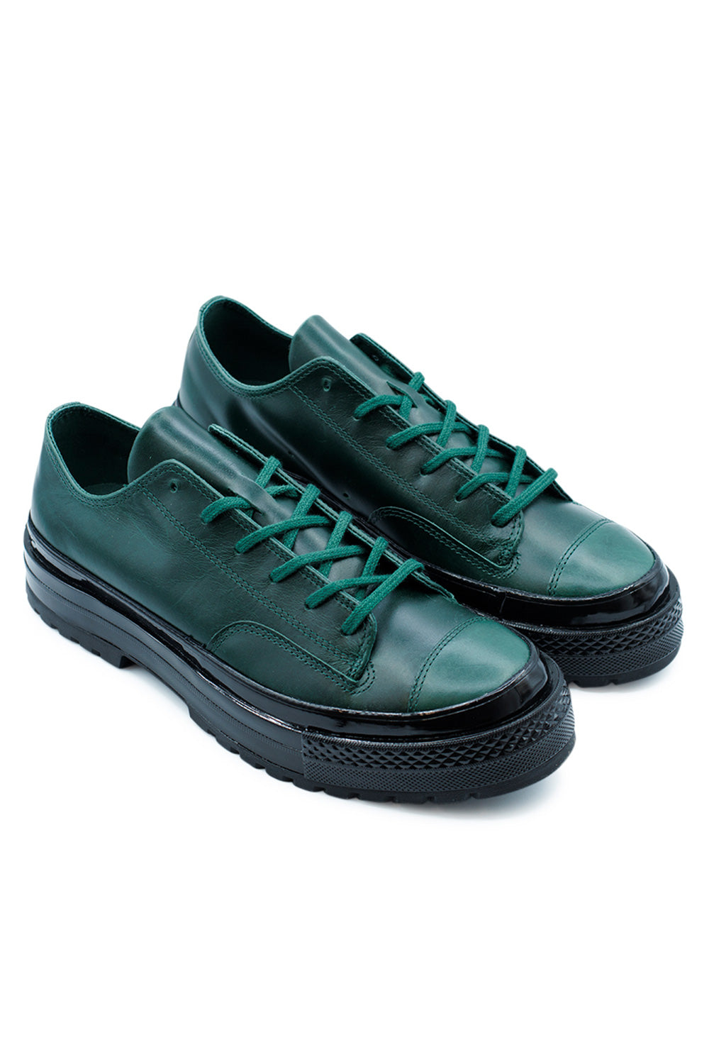 Side view of Converse Chuck 70 National OX Branch Out Branch Out Black, vintage-inspired All Star sneaker with durable rubber sole.