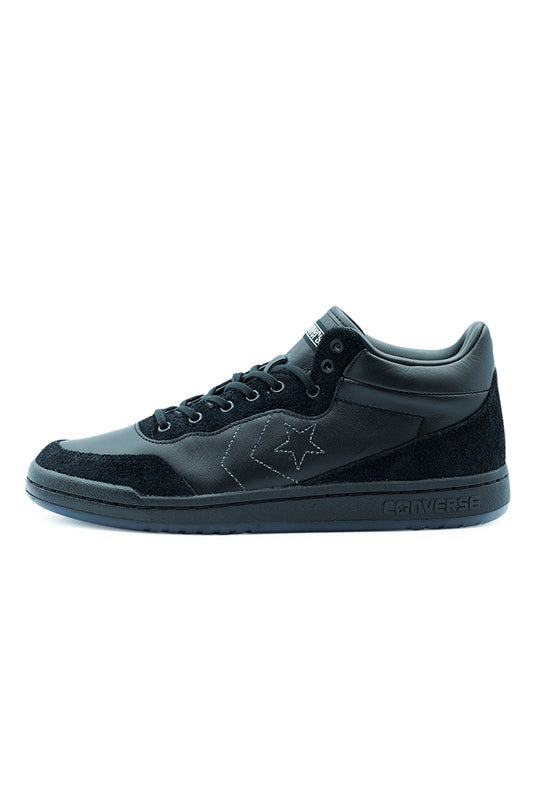Converse CONS Fastbreak Pro Mid Sage Elsesser Black, premium mid-top skate shoe with black leather and suede upper for durability and refined style.
