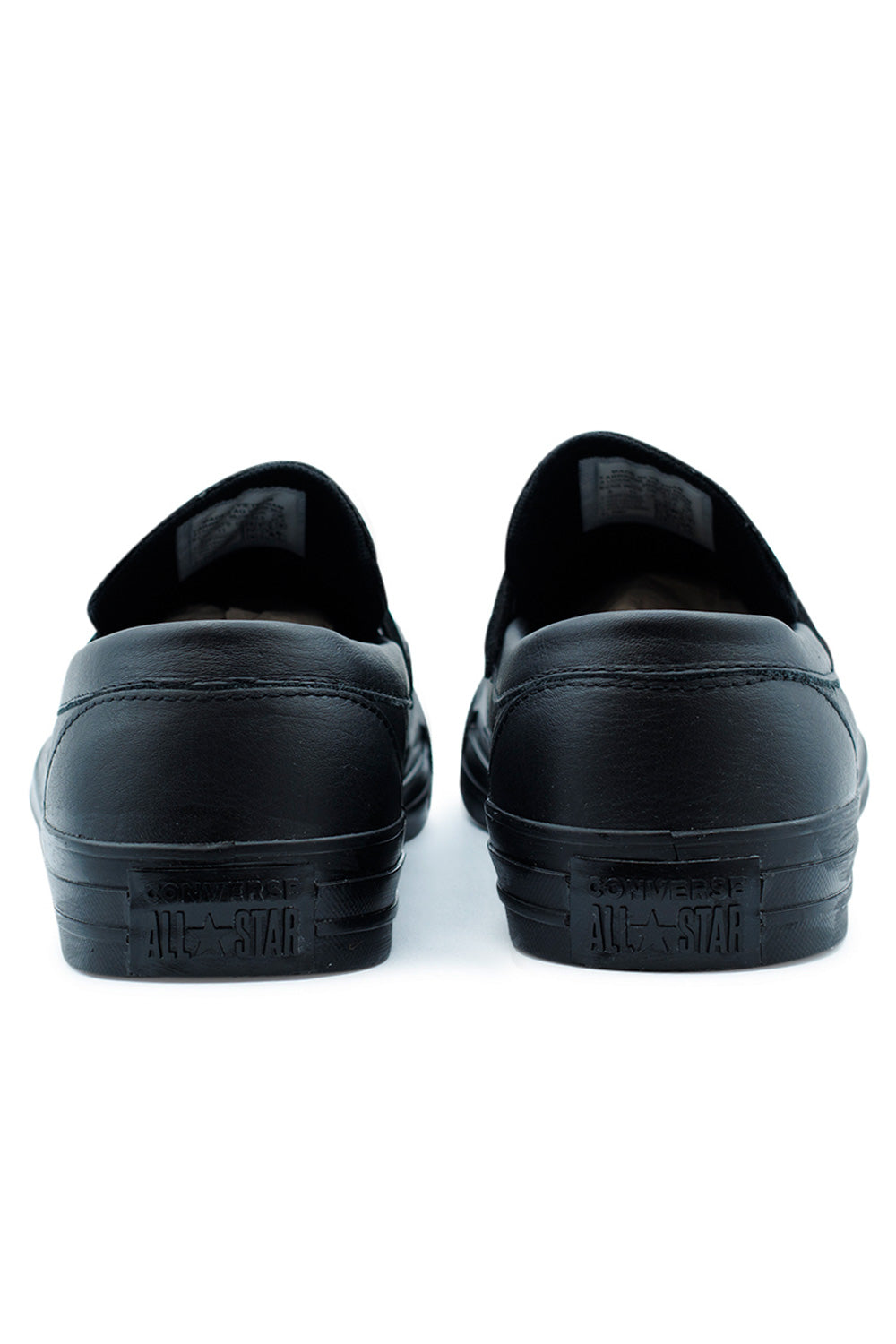 Unisex Converse CTAS Loader Slip-On Black Black Black, leather loafer sneaker with durable construction and OrthoLite footbed support.