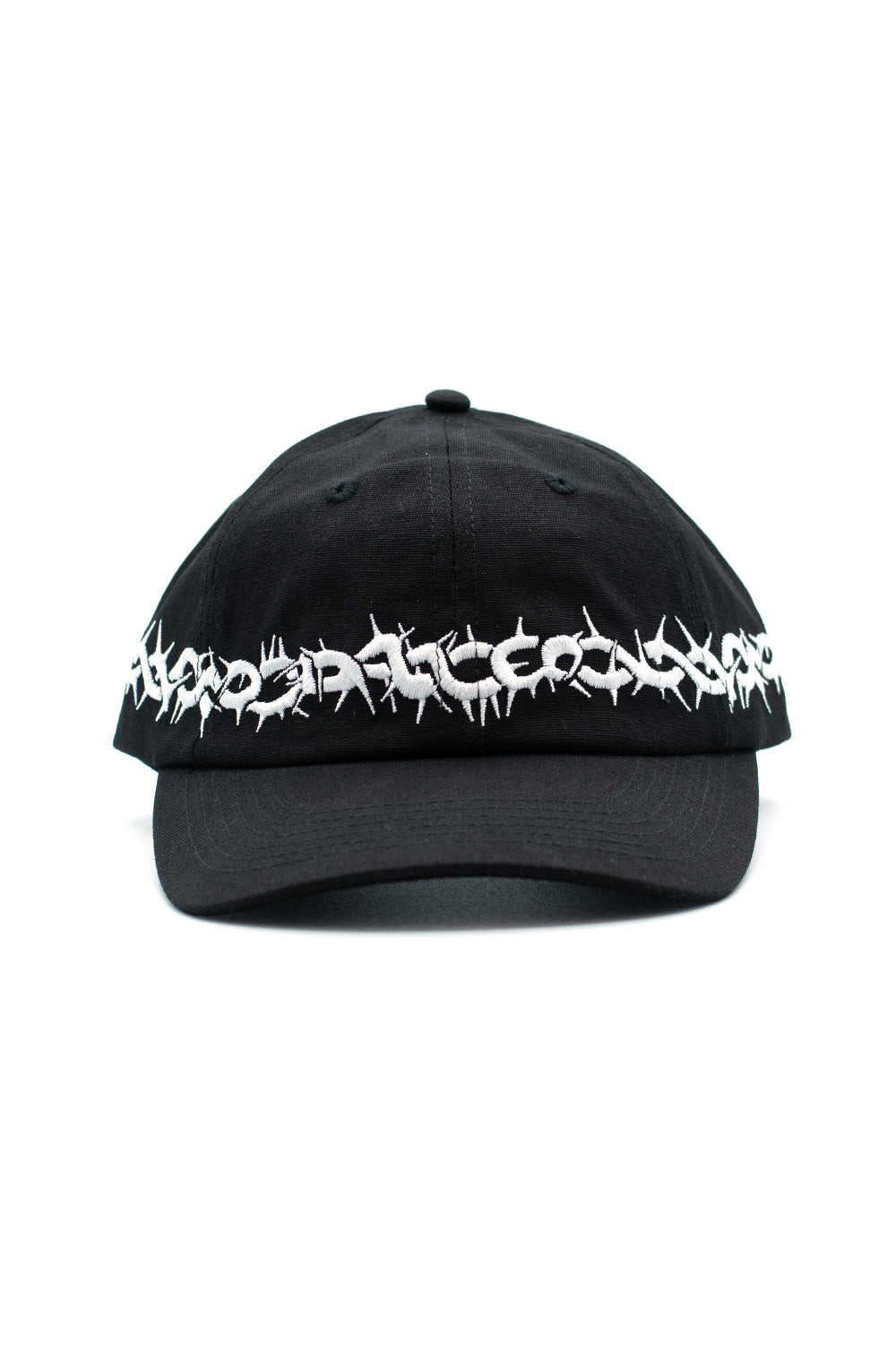 Dancer Crown Cap Black mit klassischer Dad-Cap-Passform, umlaufender Dornenkranz-Stickerei und bequemem Innen-Schweißband aus 100 % Baumwolle.