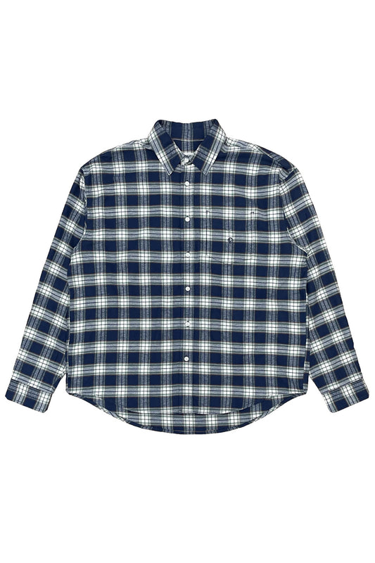 Dancer Flannel Shirt Navy - BONKERS
