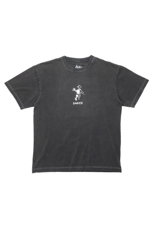 Dancer OG Logo T-Shirt Washed Black (White Stitching) - BONKERS