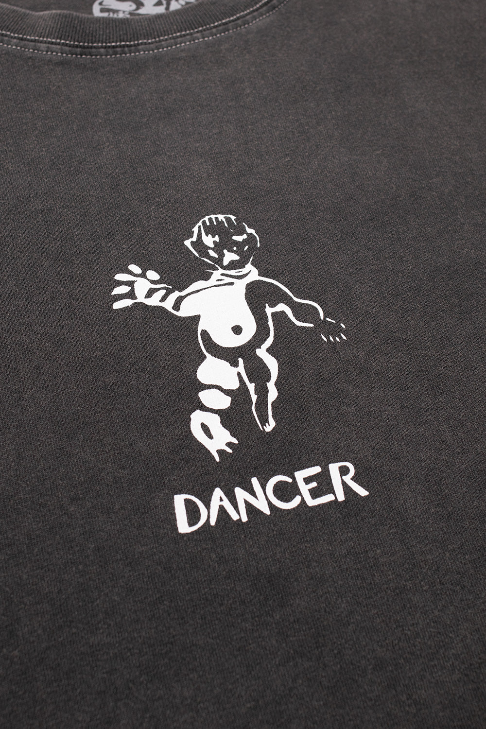 Dancer OG Logo T-Shirt Washed Black (White Stitching) - BONKERS