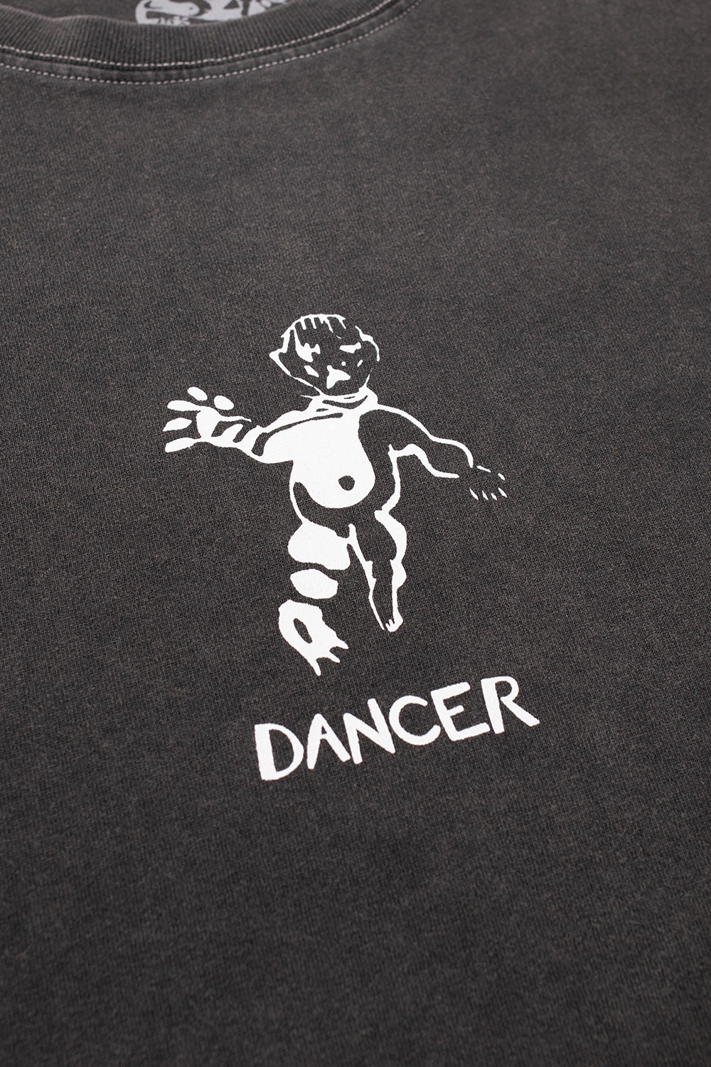 "Dancer T-Shirt OG Logo – Schwarzes Skate-Shirt mit weißem Stick"