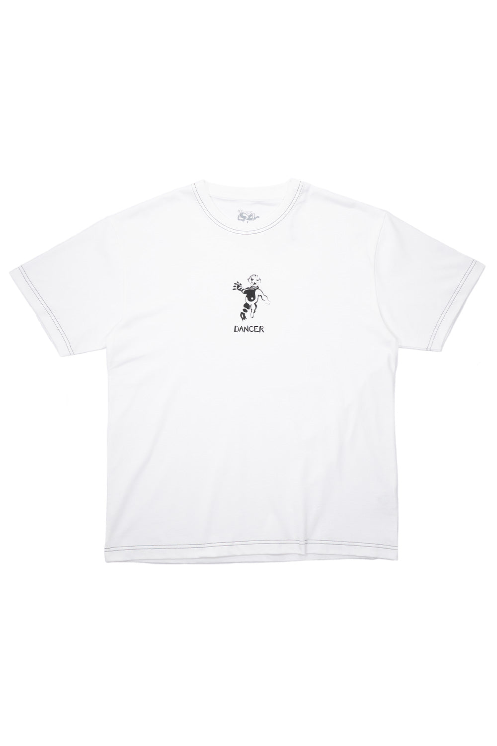 Dancer OG Logo T-Shirt White (Black Stitching) - BONKERS