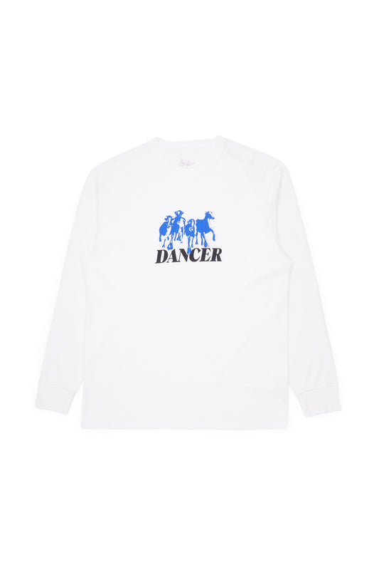 Dancer Step Aside Longsleeve T-Shirt White - BONKERS