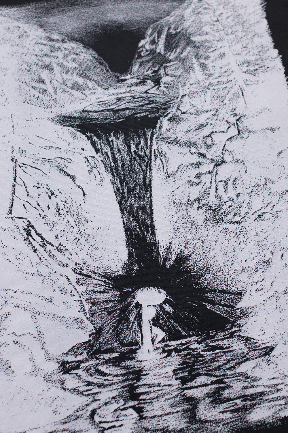Dancer Waterfall T-Shirt Washed Black - BONKERS
