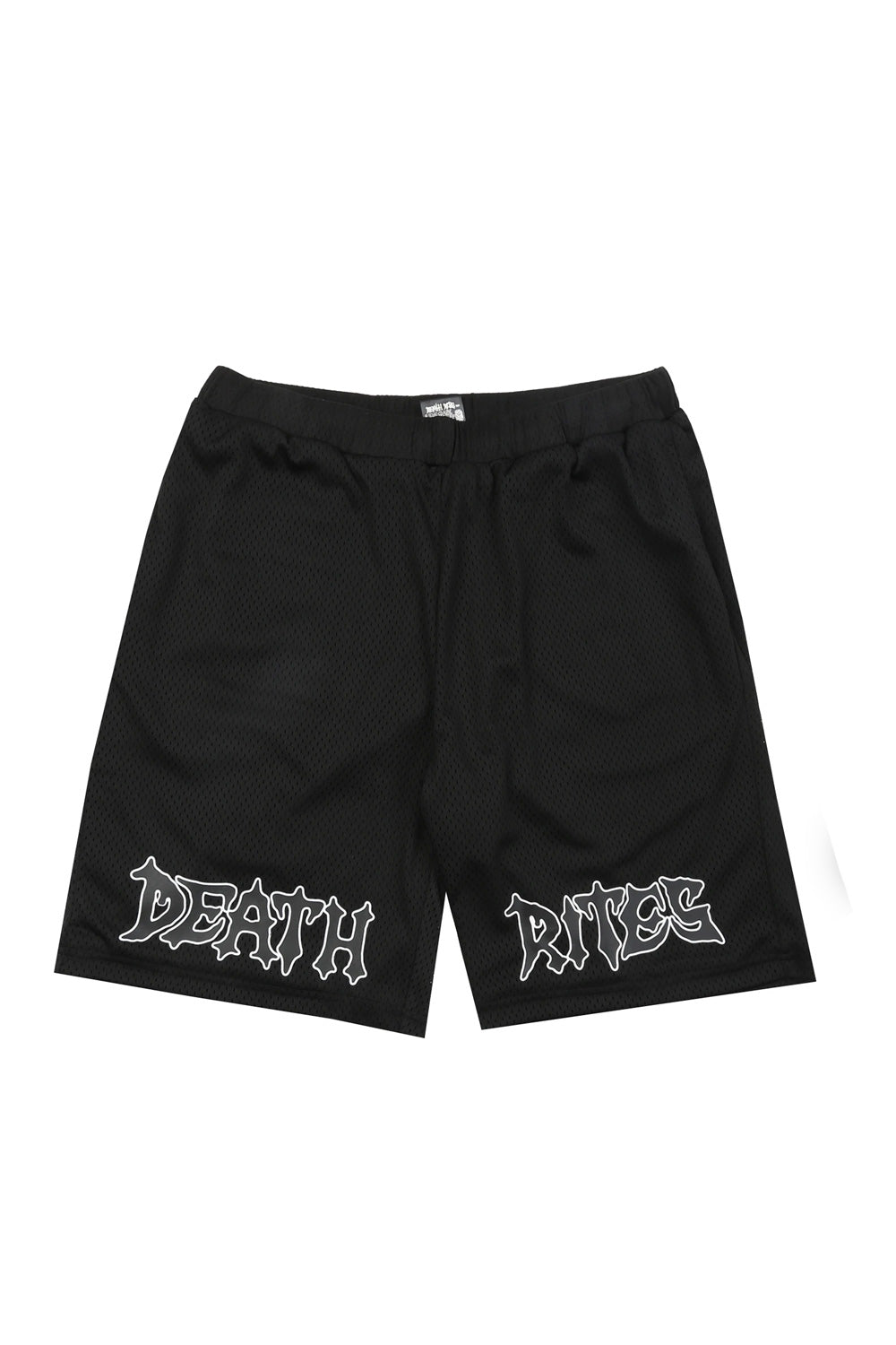 Death Rites Script Mesh Shorts Black – Bequeme und stylische Mesh-Shorts für Freizeit und Sport
