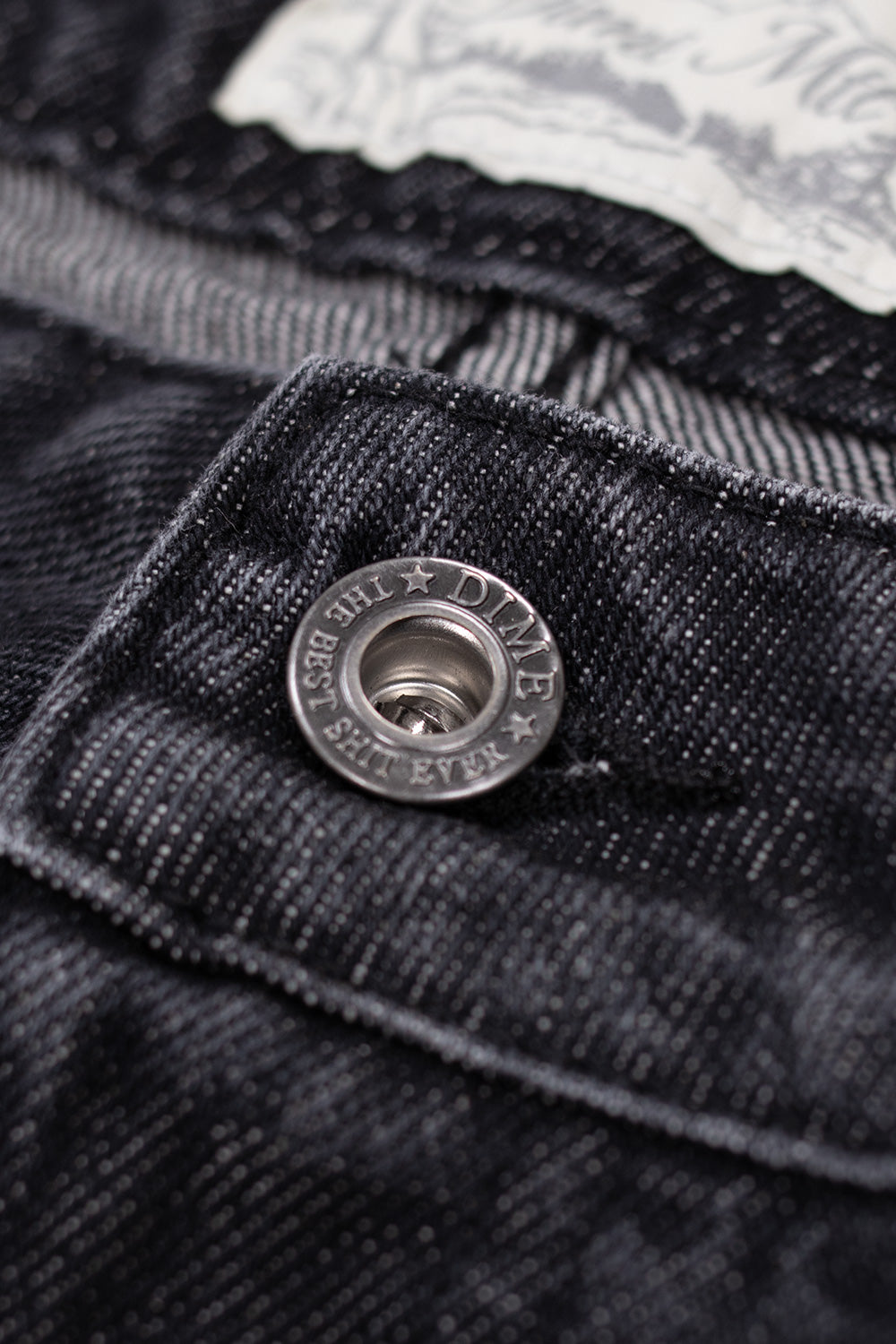 Dime Classic Baggy Denim Pant Sandblasted Black - BONKERS