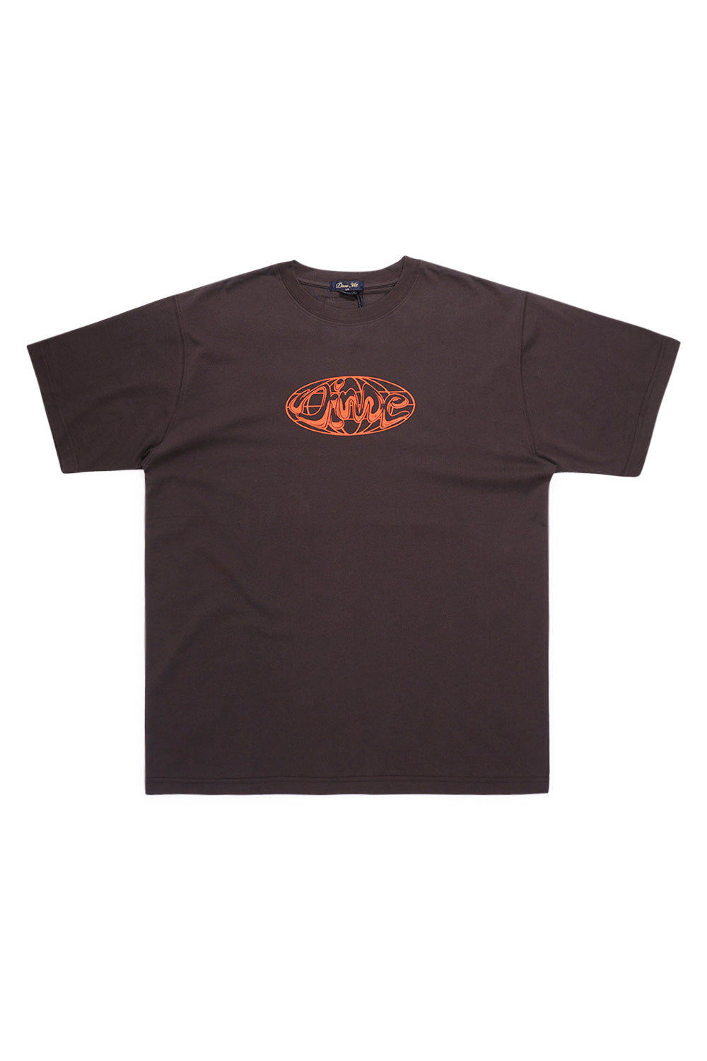 Dime Globe T-Shirt Vintage Black – Schwarzes Skate-Tee mit Globus-Logo-Print auf der Brust