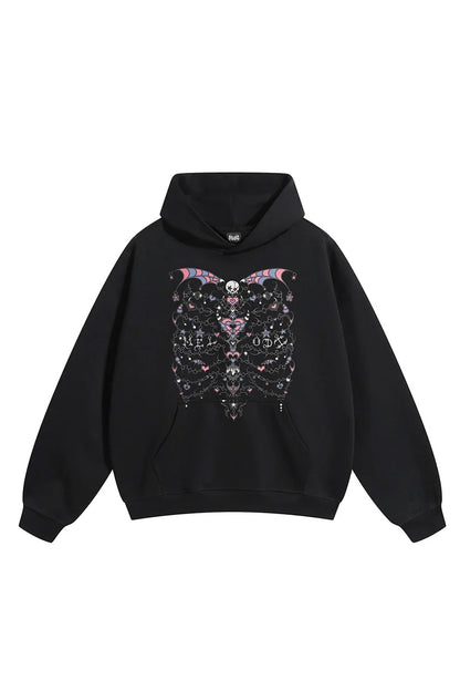 EC Melodi Rib Cage Hoodie Schwarz