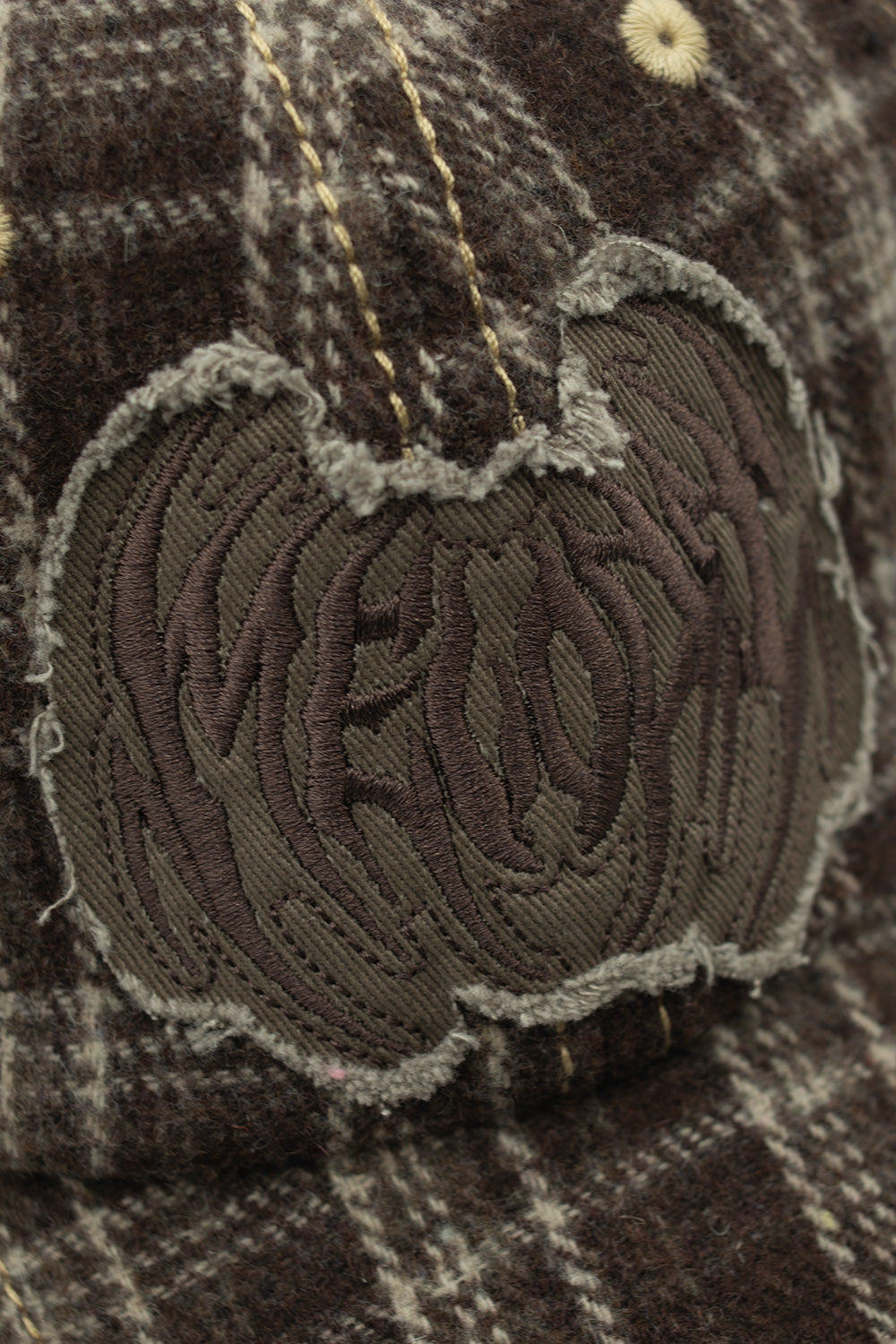 EC Melodi Star Studded Hat Brown Plaid