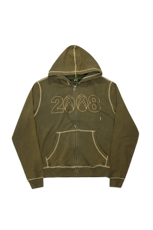 Fuck This Industry 8Box Zip Up Hoodie Army Green / Tan - BONKERS