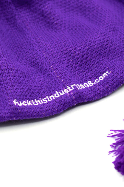 Fuck This Industry Cute Beanie Purple - BONKERS