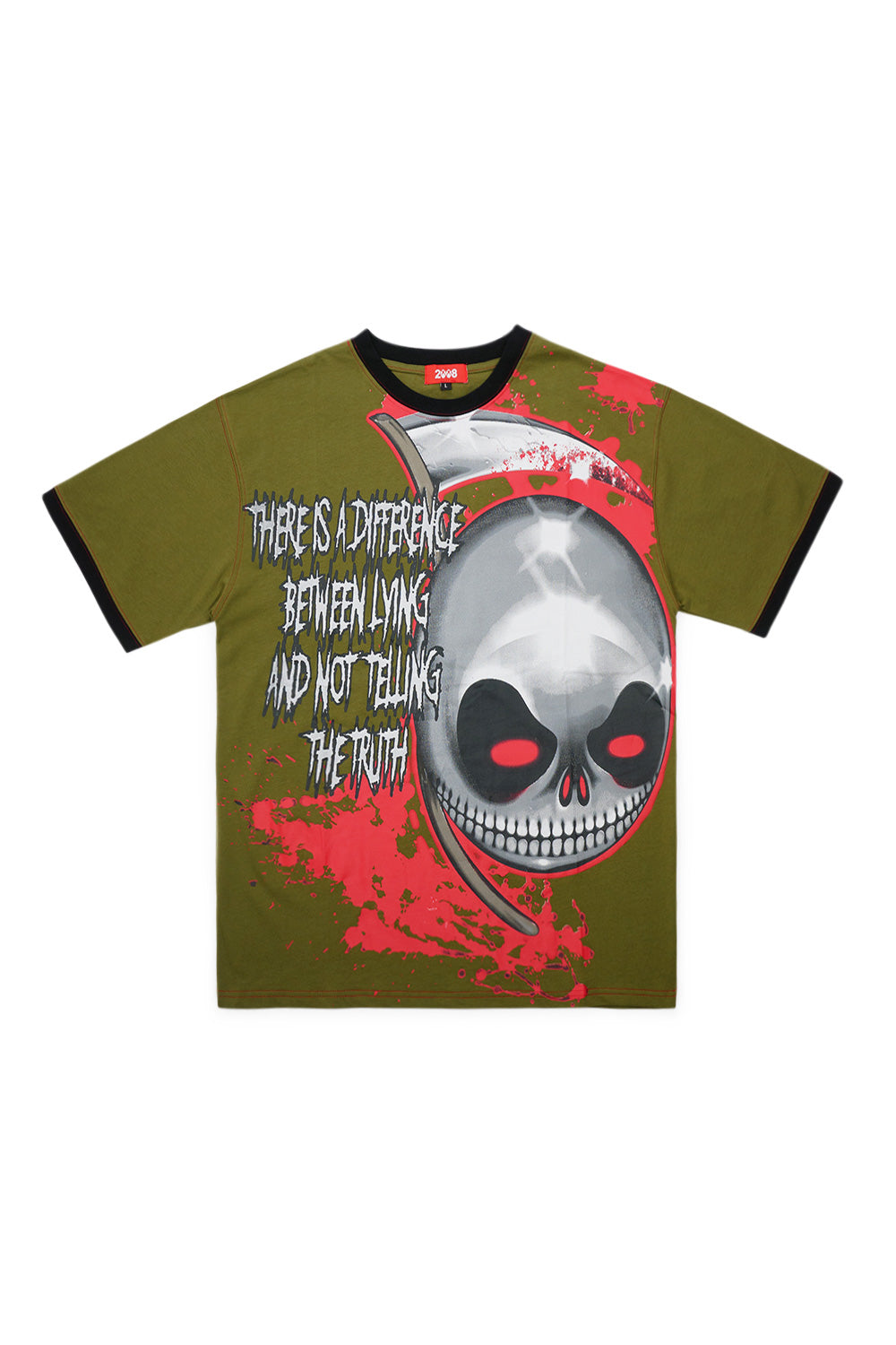Fuck This Industry Lying Ringer T-Shirt Army Green - BONKERS