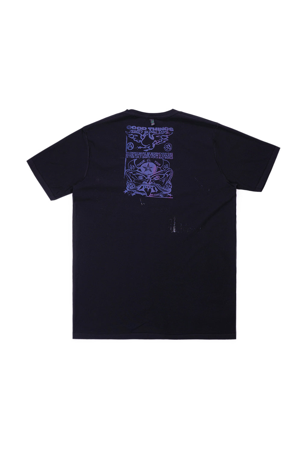 "Hochwertiges Good Things Dystopia T-Shirt in Schwarz – Rückansicht"