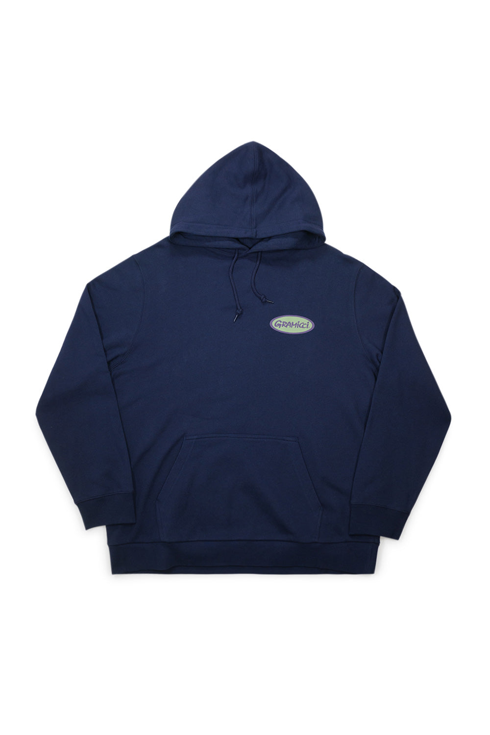 Gramicci Oval Hooded Sweatshirt Navy - BONKERS