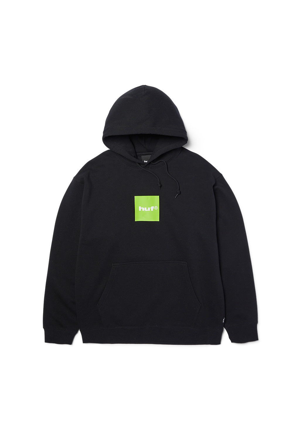 Huf Box Logo Hoodie Black - BONKERS