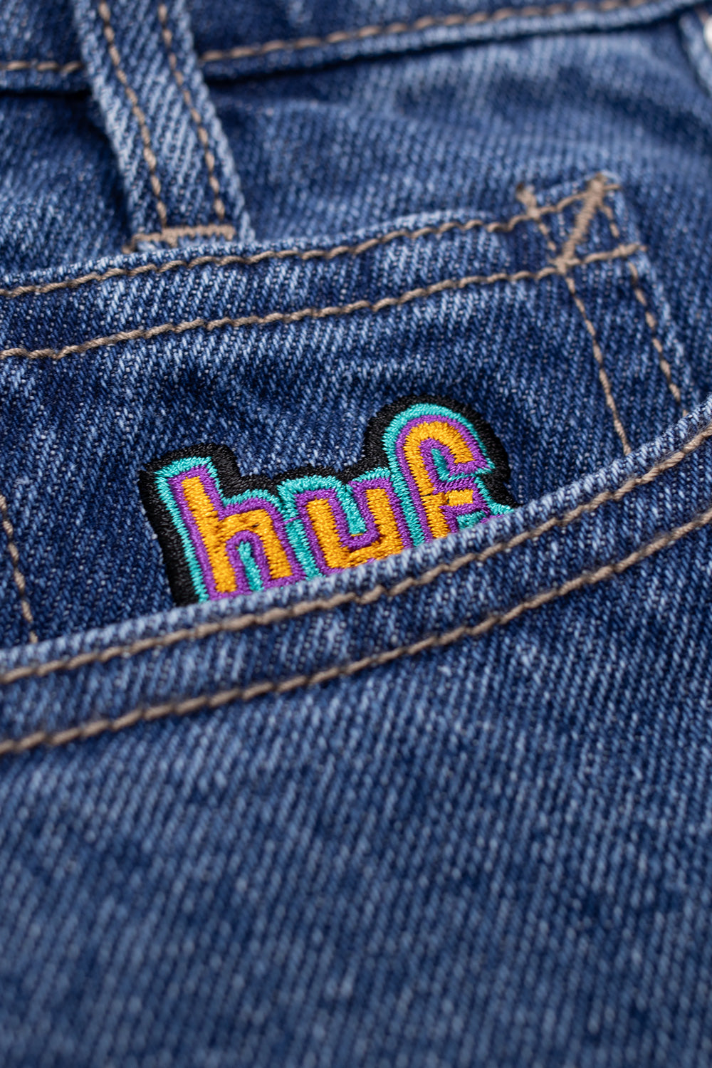 Huf Cromer Pant Stone Wash Indigo - BONKERS