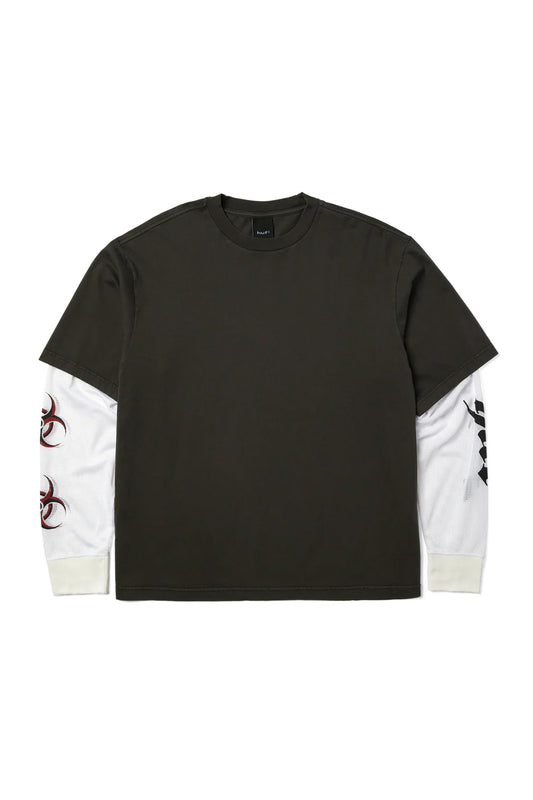Huf Leon Double Layer Top Vintage Black - BONKERS
