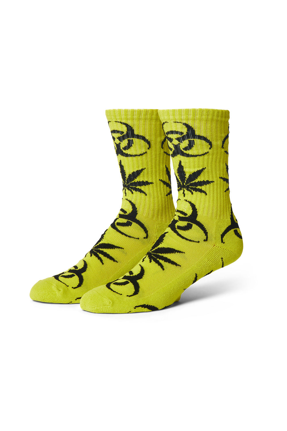 Huf Sector Plantlife Socks Safety Green - BONKERS