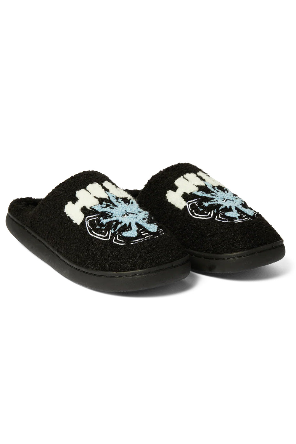 Huf Snow Angel Fuzzy Slipper Black - BONKERS