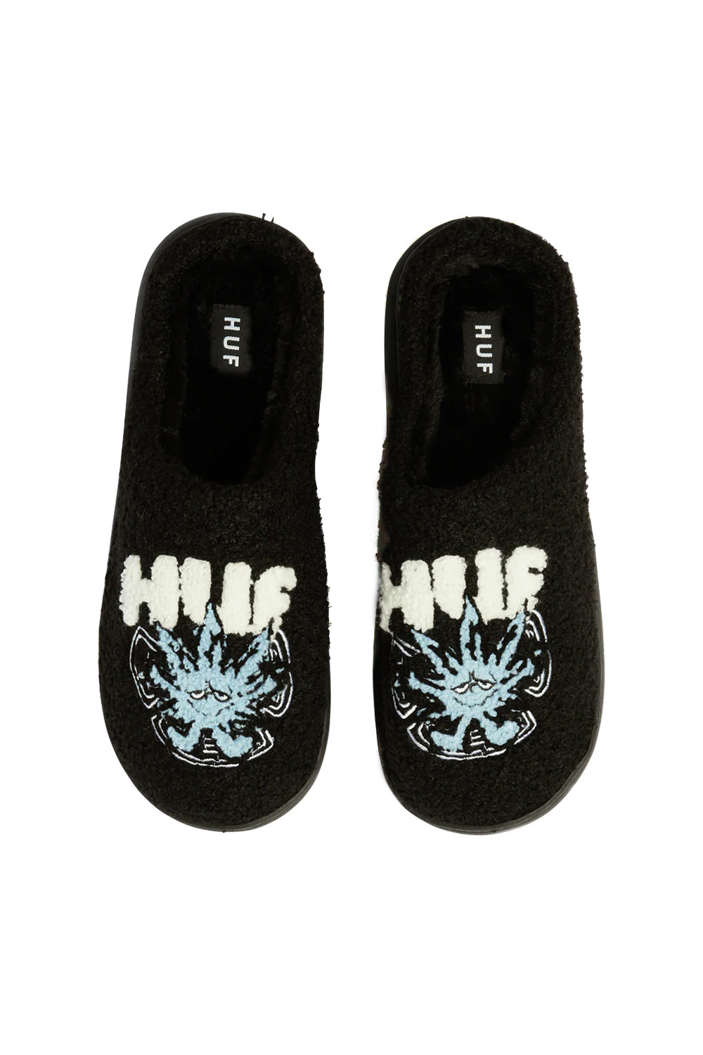 Huf Snow Angel Fuzzy Slipper Black - BONKERS