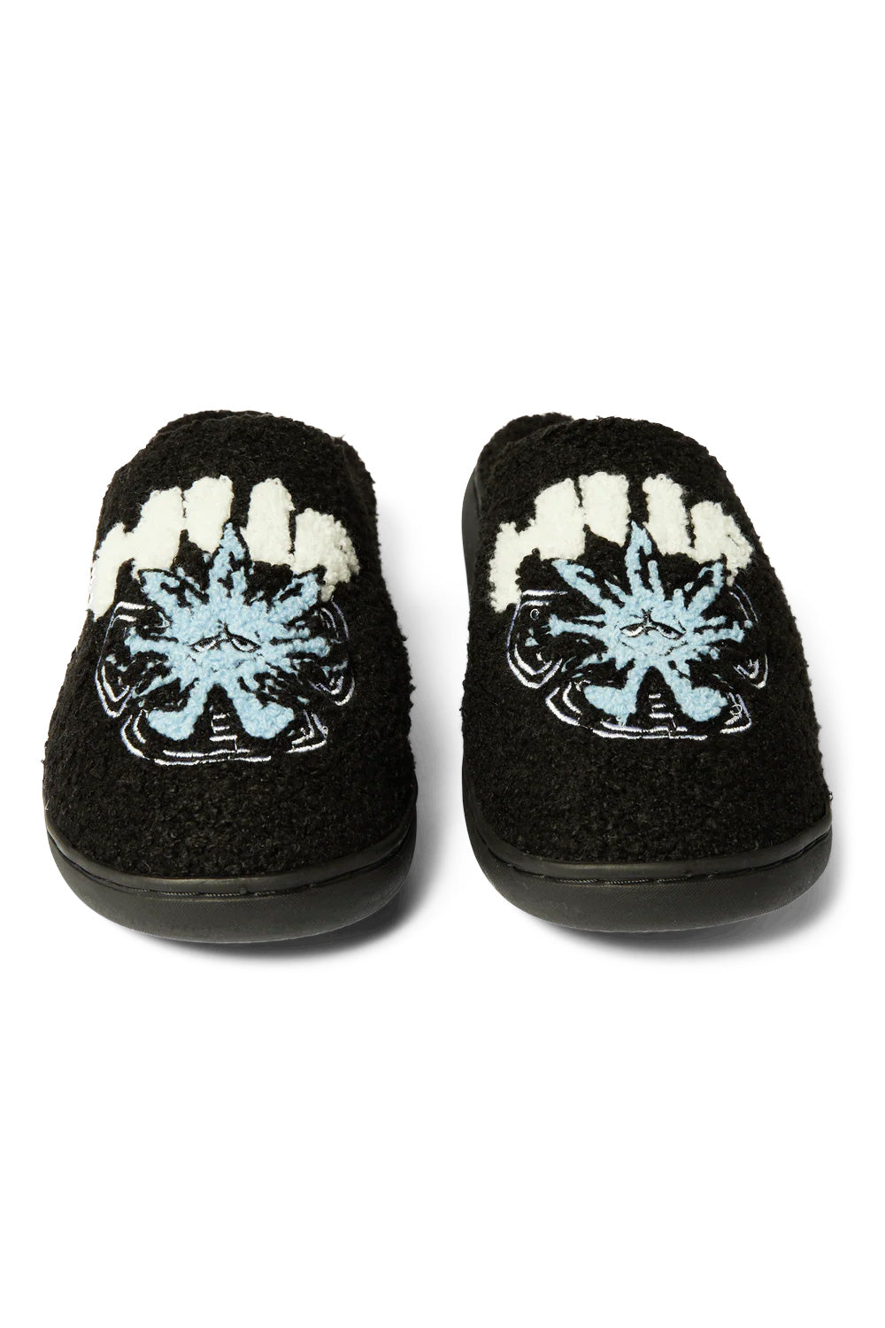 Huf Snow Angel Fuzzy Slipper Black - BONKERS