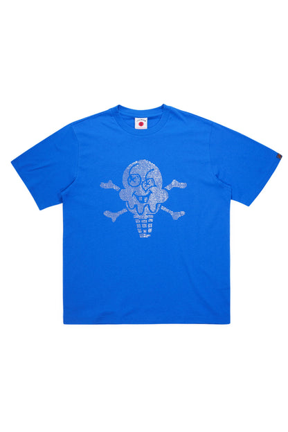 Ice Cream Rhinestone Cones & Bones T-Shirt Blau