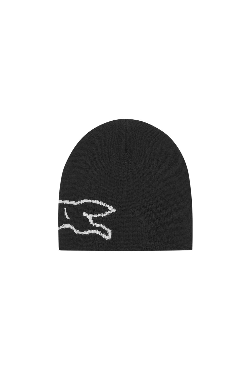 IceCream Running Dog Beanie Black – Weiche und warme IceCream Beanie in Schwarz mit ikonischem Running Dog-Logo, perfekt für Skate- und Urban-Styles
