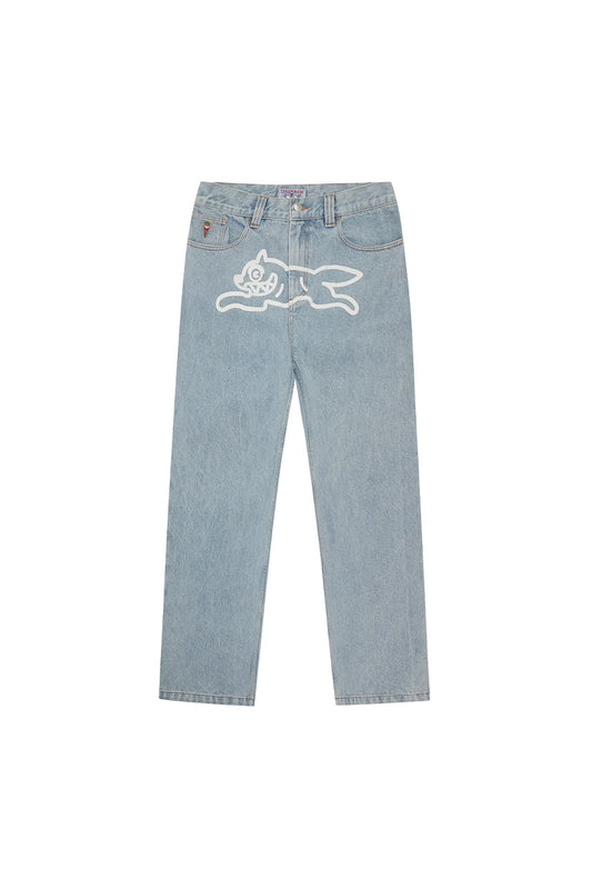 Ice Cream Running Dog Double Scoop Denim Pant Heavy Wash Blau