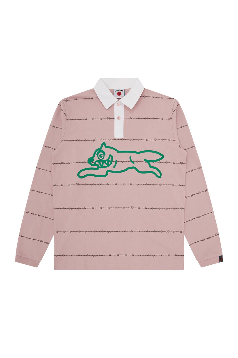 IceCream Barbed Wire Rugby Shirt Pale Pink - BONKERS