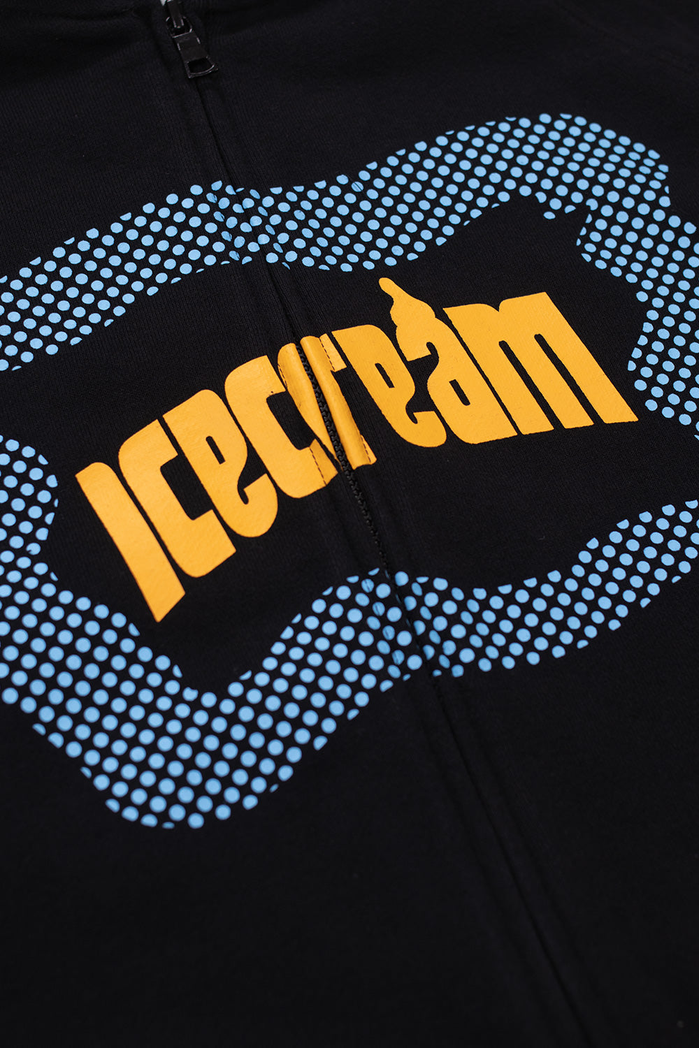 IceCream Block Logo Zip Through Hood Black - BONKERS
