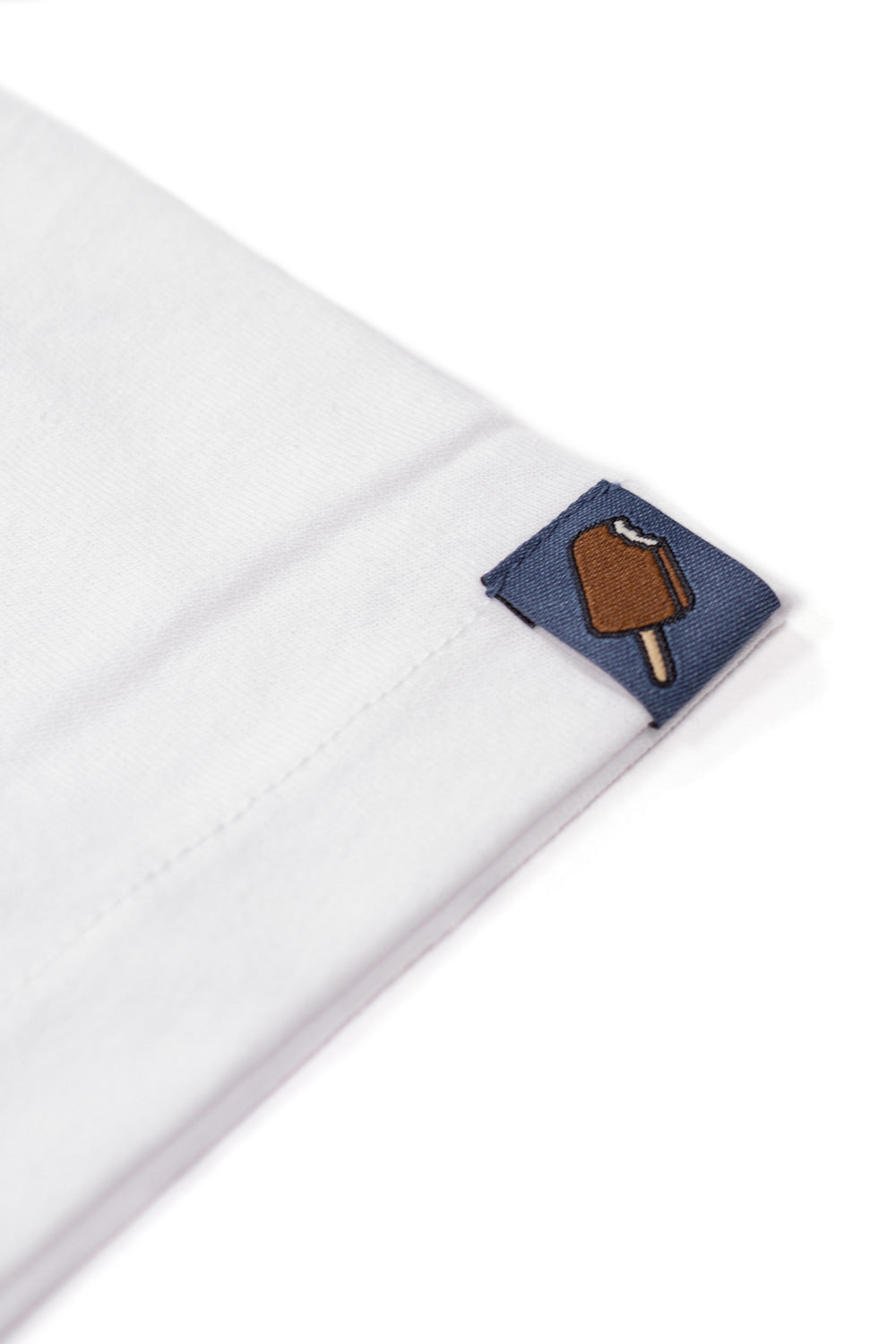 IceCream Checker Running Dog T-Shirt White - BONKERS