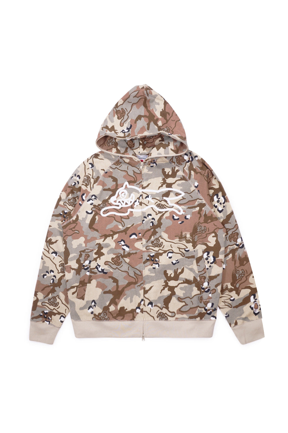 IceCream Choc Chip Running Dog Full Zip-Through Hood Camo - BONKERS