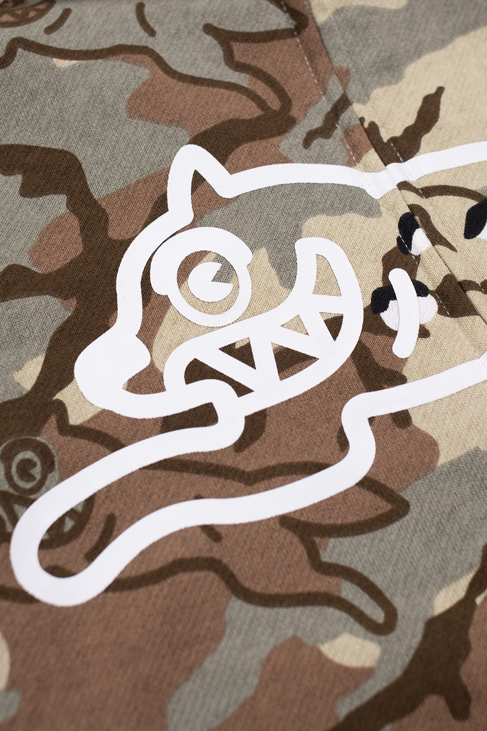 IceCream Choc Chip Running Dog Full Zip-Through Hood Camo