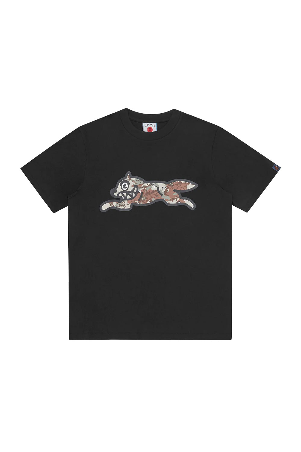 IceCream Choc Chip Running Dog T-Shirt Black - BONKERS