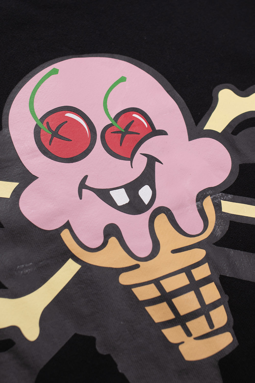 IceCream Cone & Bones Crewneck Black