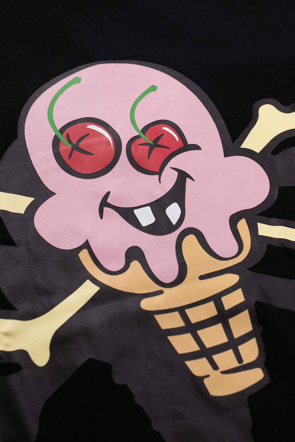 IceCream Cones & Bones T-Shirt Black