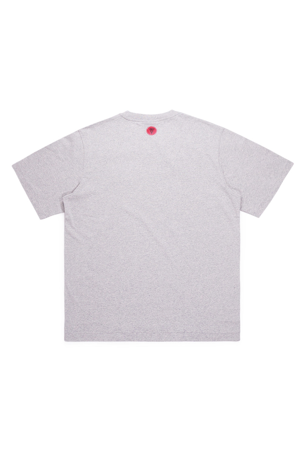 Trendy Ice Cream grey T-shirt featuring Running Dog logo with leopard print accents