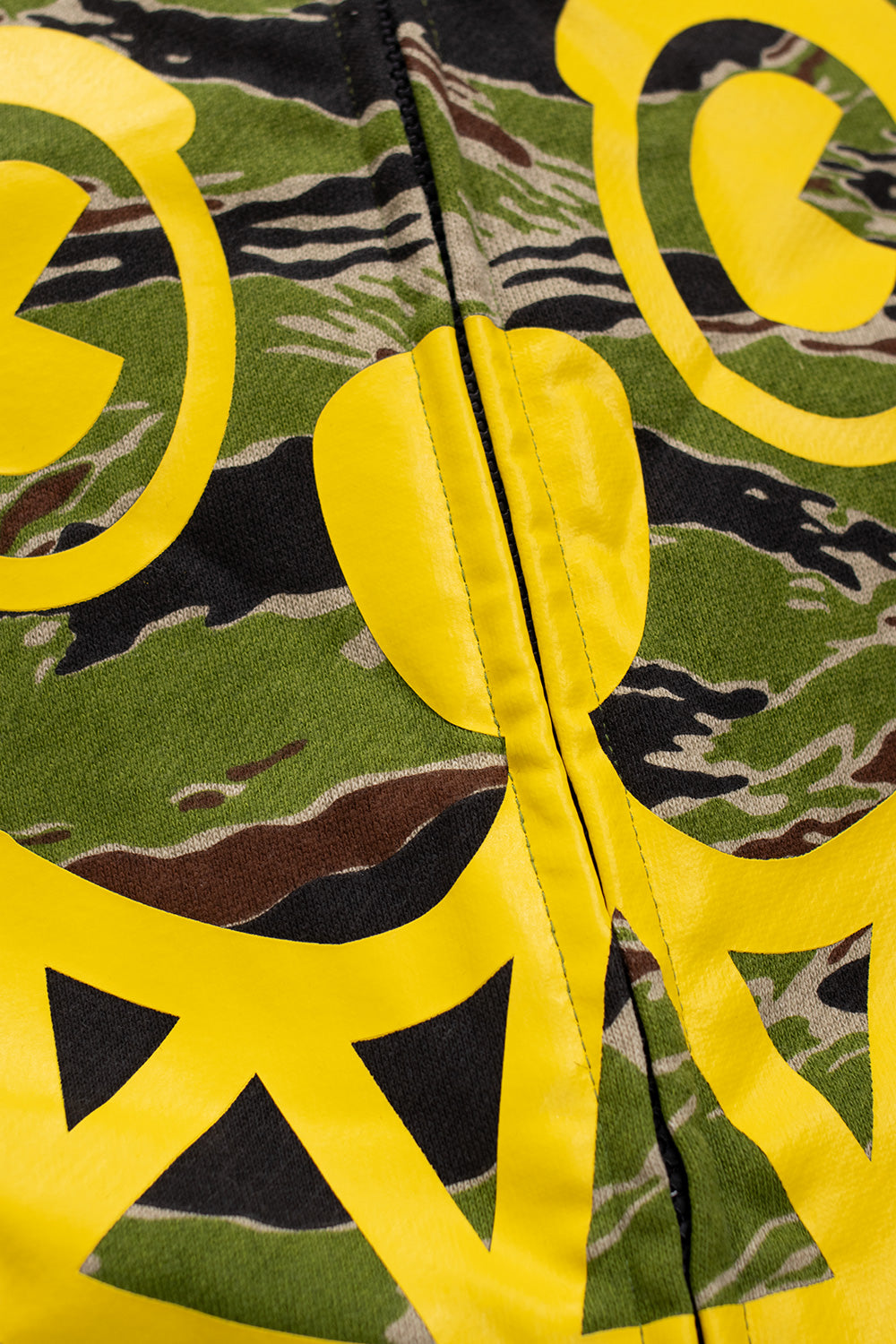 IceCream Smiley Tiger Stripe Full Zip-Through Hood Camo