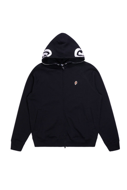 IceCream Smiley Zip-Through Hood Black