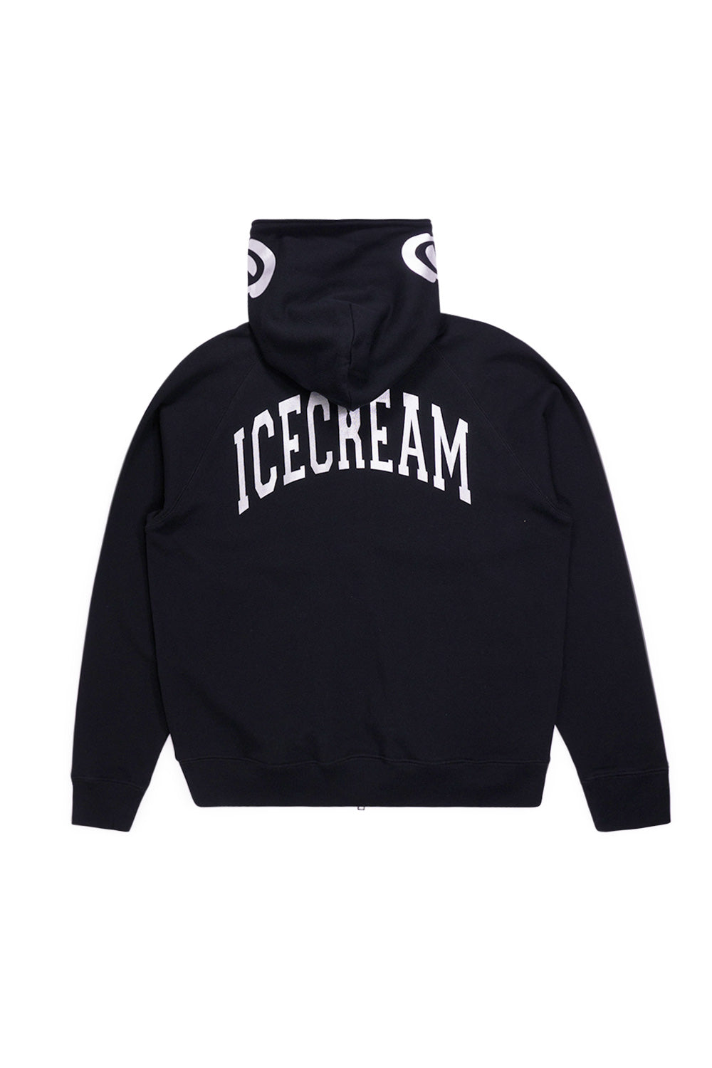 IceCream Smiley Zip-Through Hood Black - BONKERS